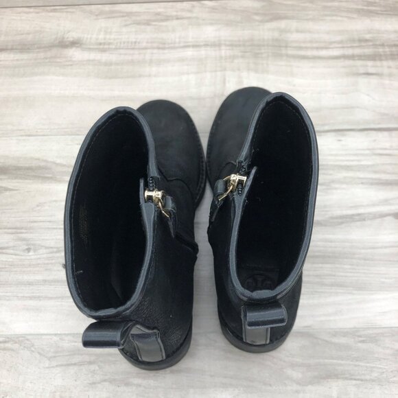 Tory Burch Simone Ankle Boots Women's 6 Black Leather Side Zip Booties - Picture 12 of 13